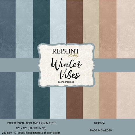 Reprint - Winter Vibes 12x12 Inch Cardstock Reprint - Winter Vibes 12x12 Inch Cardstock