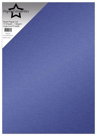 Paper Favourites - Pearl Paper A4 Logwood Purple 140gsm (10pcs)