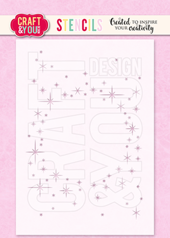 Craft & You Design - Sparks Wreath A6 Stencil