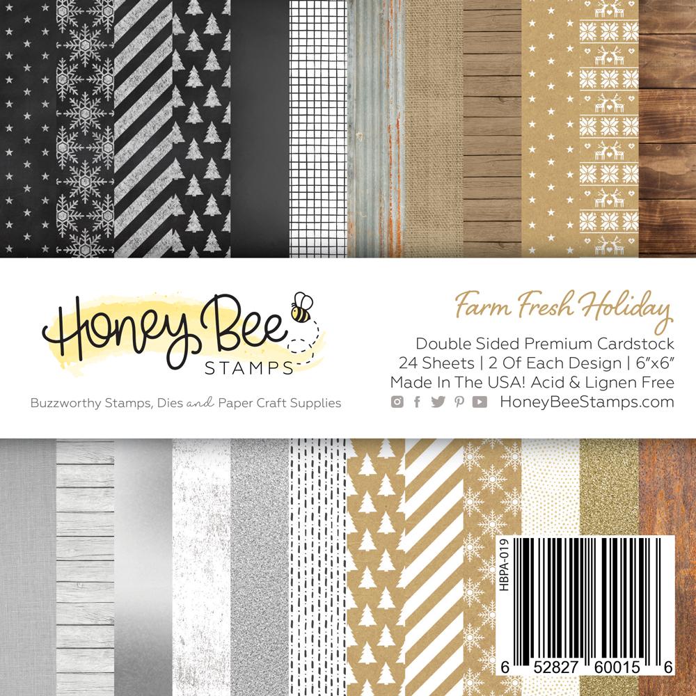 Honey Bee - Farm Fresh Holiday Paper Pad 6x6 - 24 Double Sided Sheets
