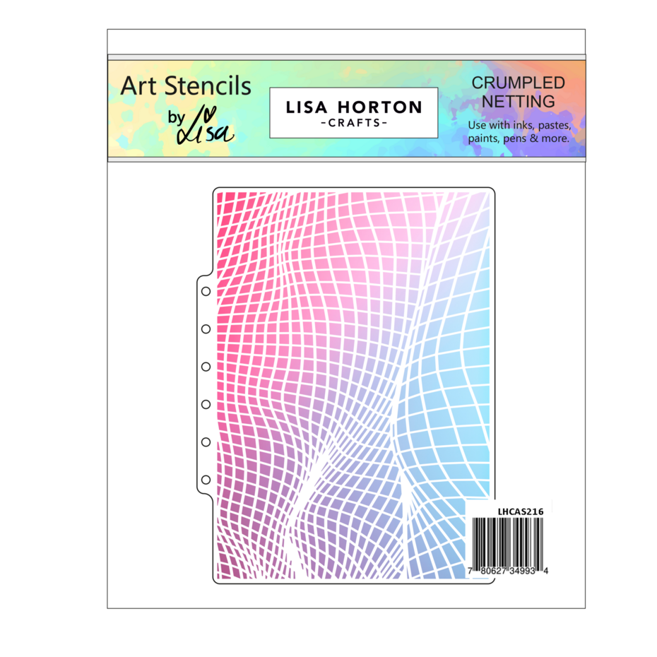 Lisa Horton Crafts - Crumpled Netting Art Stencil