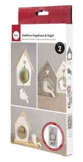 Silikon Gießform Vogelhaus + Vogel   Silikon Gießform Vogelhaus + Vogel