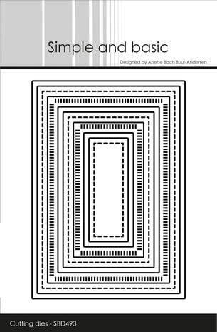 Simple and Basic - Combi Striped Frames - A7 Dies Simple and Basic - Combi Striped Frames - A7 Dies