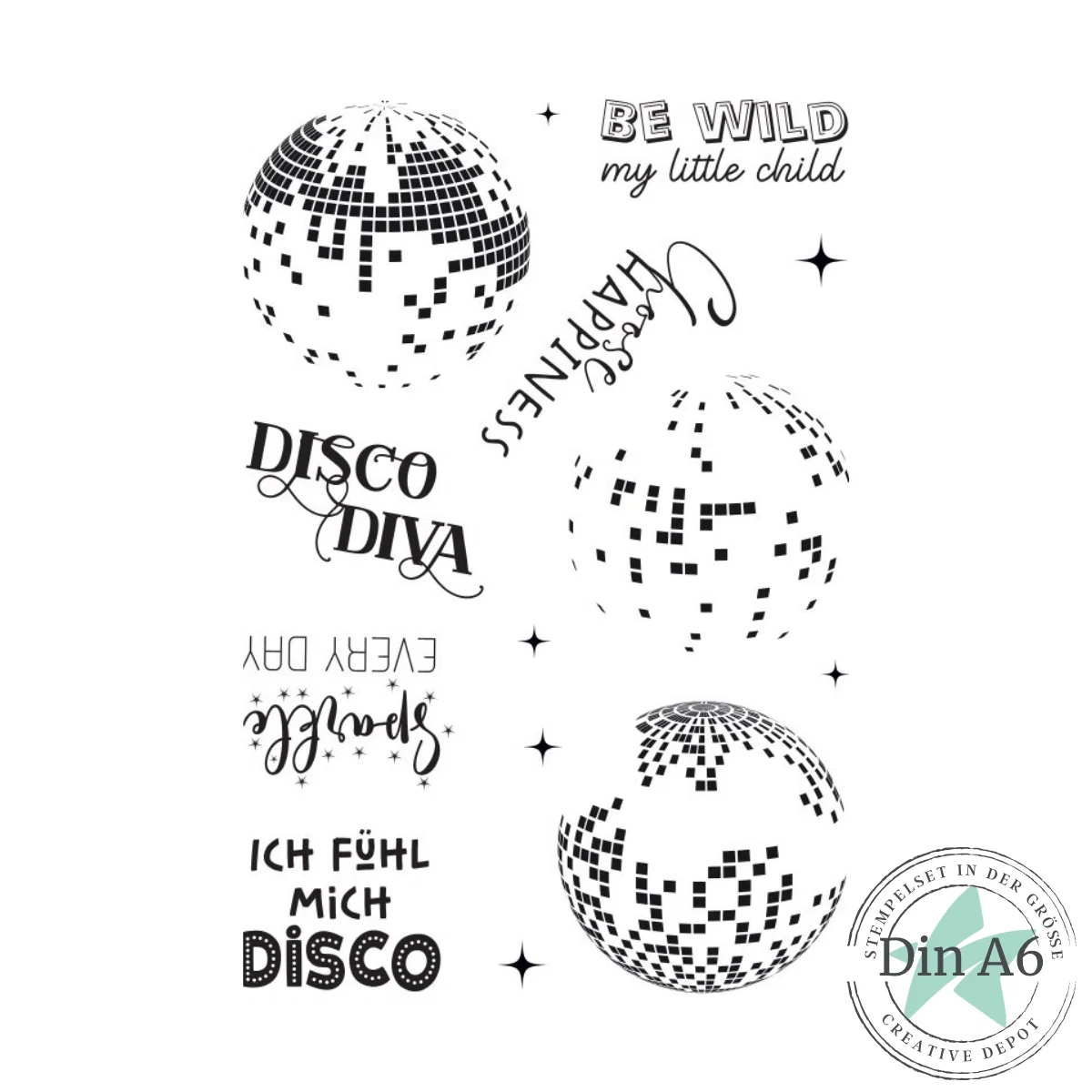 Creative Depot - Stempelset - Disco Diva