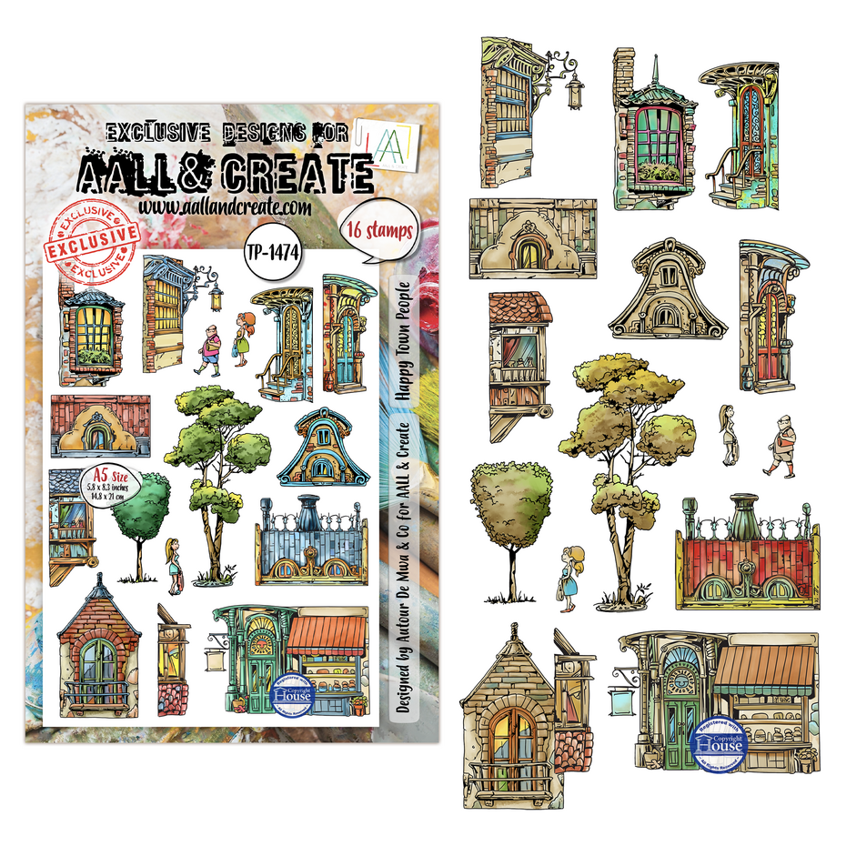 Craft Consortium - Dreamtropolis A5 Stamp Sets Happy Town People by Autour De Mwa & Co