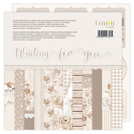 Lemon Craft - Waiting for You 12x12 Inch Paper Pad 