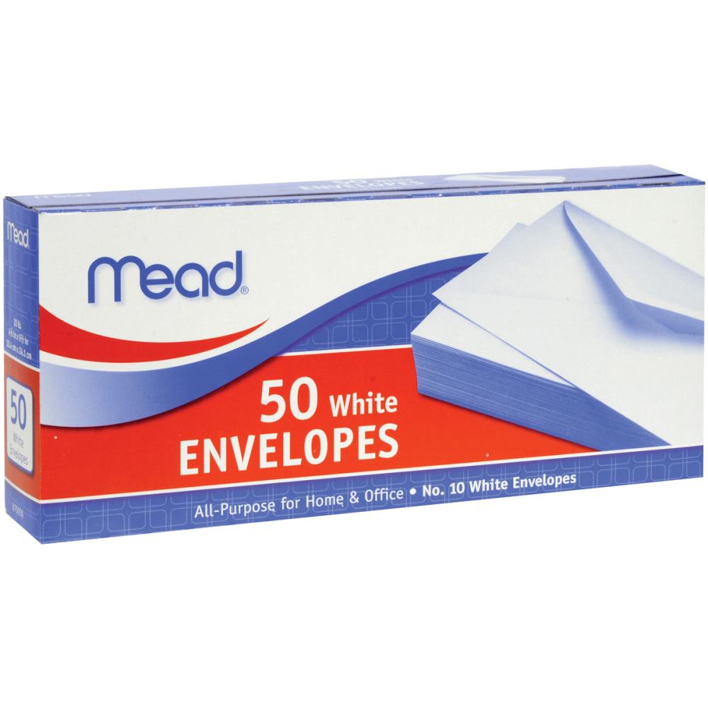 Mead Boxed Envelopes 4.125"X9.5" 50/Pkg - Regular #10