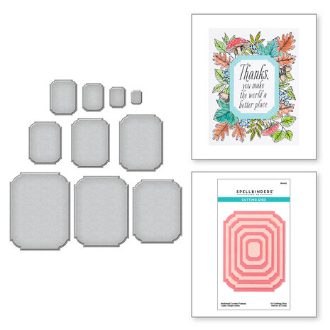 Spellbinders - Notched Corner Frames Etched Dies