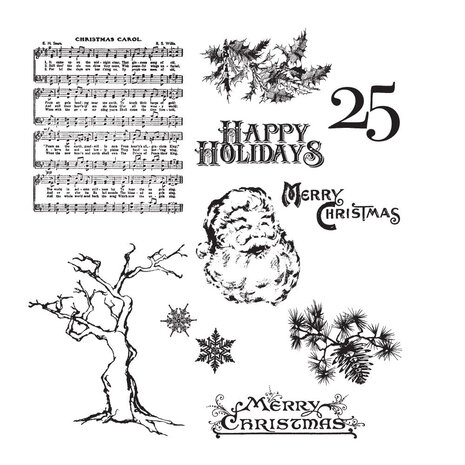 Stampers Anonymous - Mini Holidays 3 Tim Holtz Cling Stamps