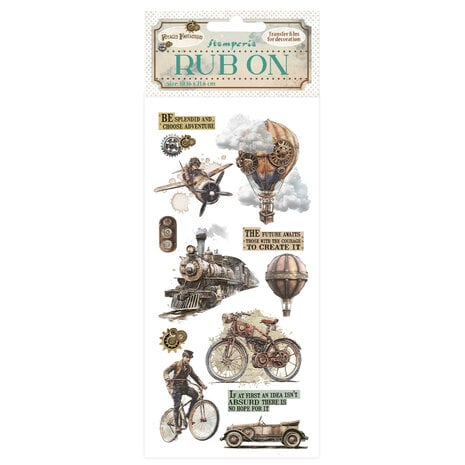 Stamperia - Voyages Fantastiques Rub-On 4x8,5 Inch The Age of Adventure Stamperia - Voyages Fantastiques Rub-On 4x8,5 Inch The Age of Adventure