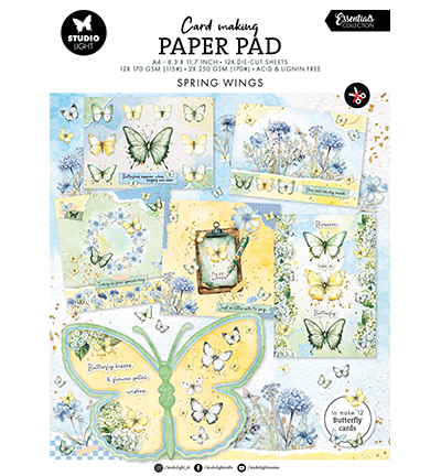 Studio Light - Card making Paper Pad - Butterflies Essentials nr. 24