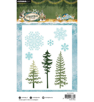 Studio Light - Stanzschablonen – Trees and Snow Christmas Forest Nr. 1113