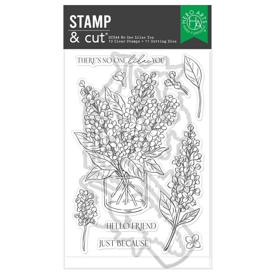 Hero Arts - Spring Meadow Stamp & Cut Set No One Lilac You