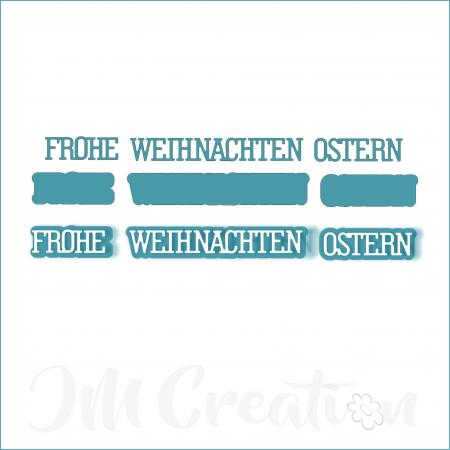 JM Creation - Stanzschablone - Frohe Weihnachten Ostern klein
