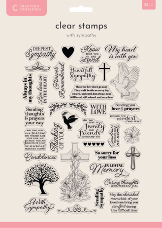 Crafters Companion - With Sympathy Clear Acrylic Stamp