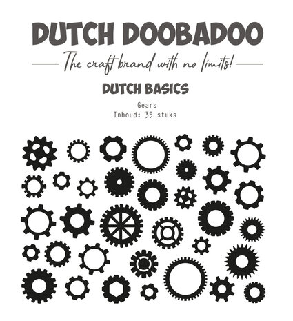 Dutch Doobadoo  Dutch Basics A7 Gears (35pcs) Dutch Doobadoo  Dutch Basics A7 Gears (35pcs)
