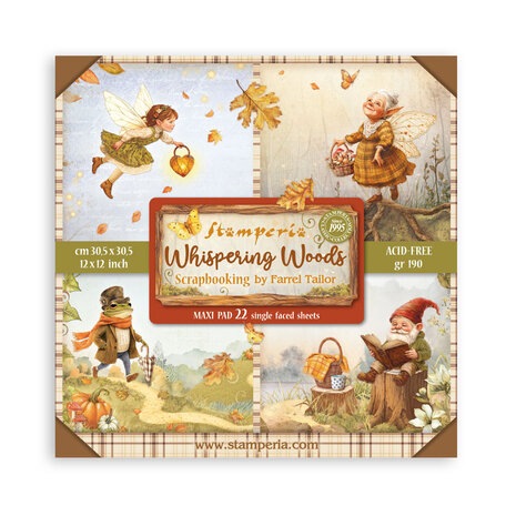 Stamperia - Whispering Woods 12x12 Inch Maxi Paper Pack (Single Face)