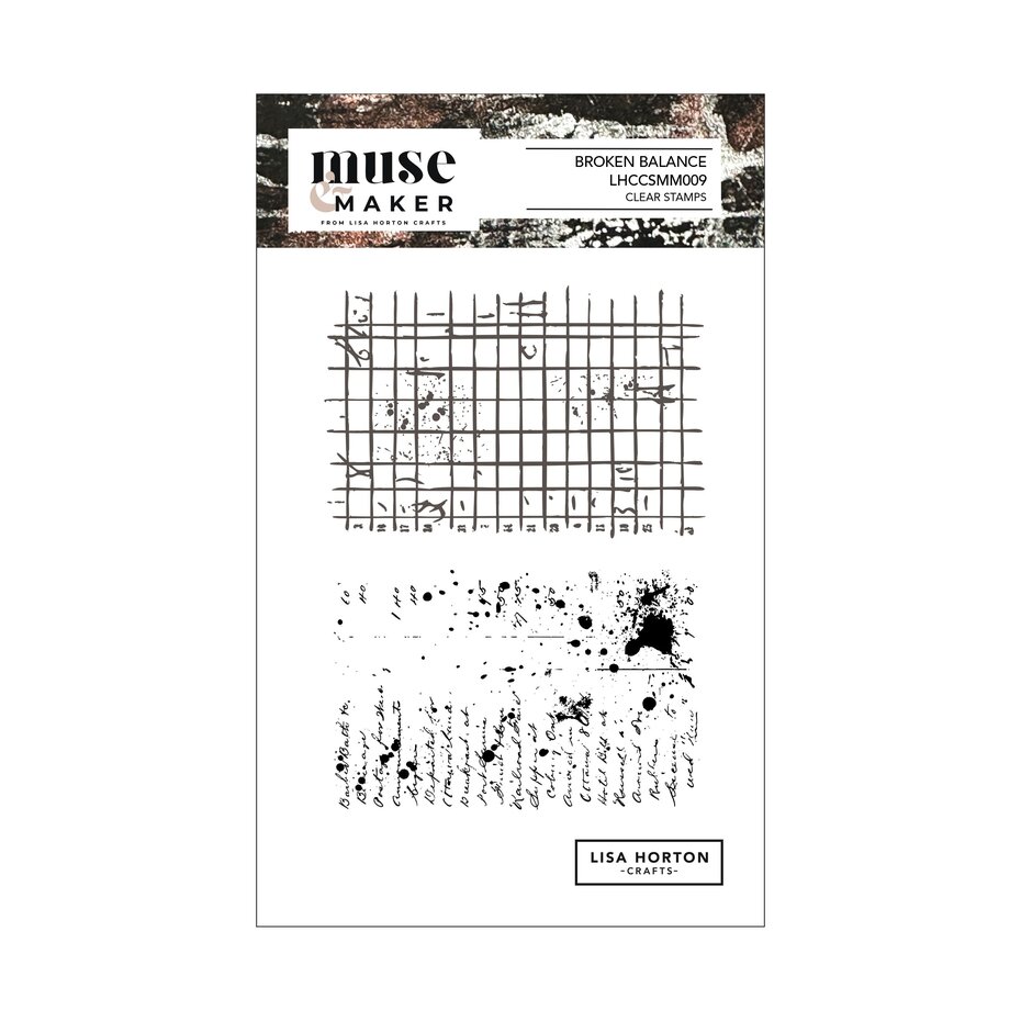 Lisa Horton Crafts - Muse & Maker A6 Clear Stamp Set Broken Balance