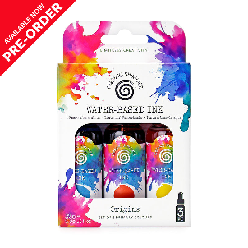  Cosmic Shimmer - Origins Water-Based Inks, Set of 3 Primary Colours