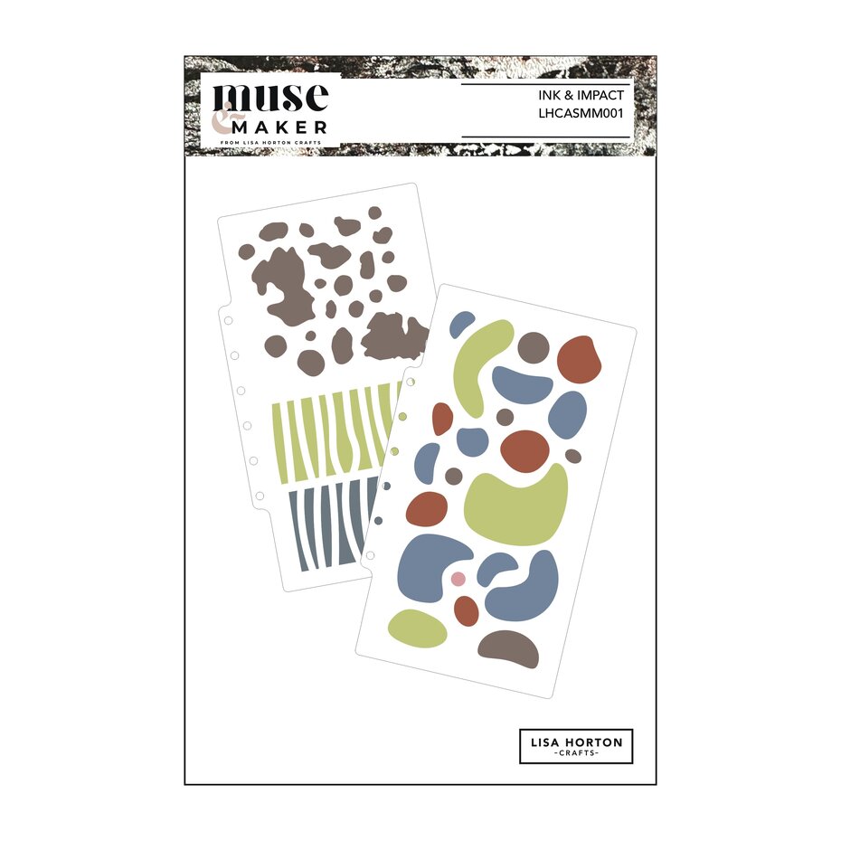 Lisa Horton Crafts - Muse & Maker Art Stencils 4.5x8 Inch Ink and Impact
