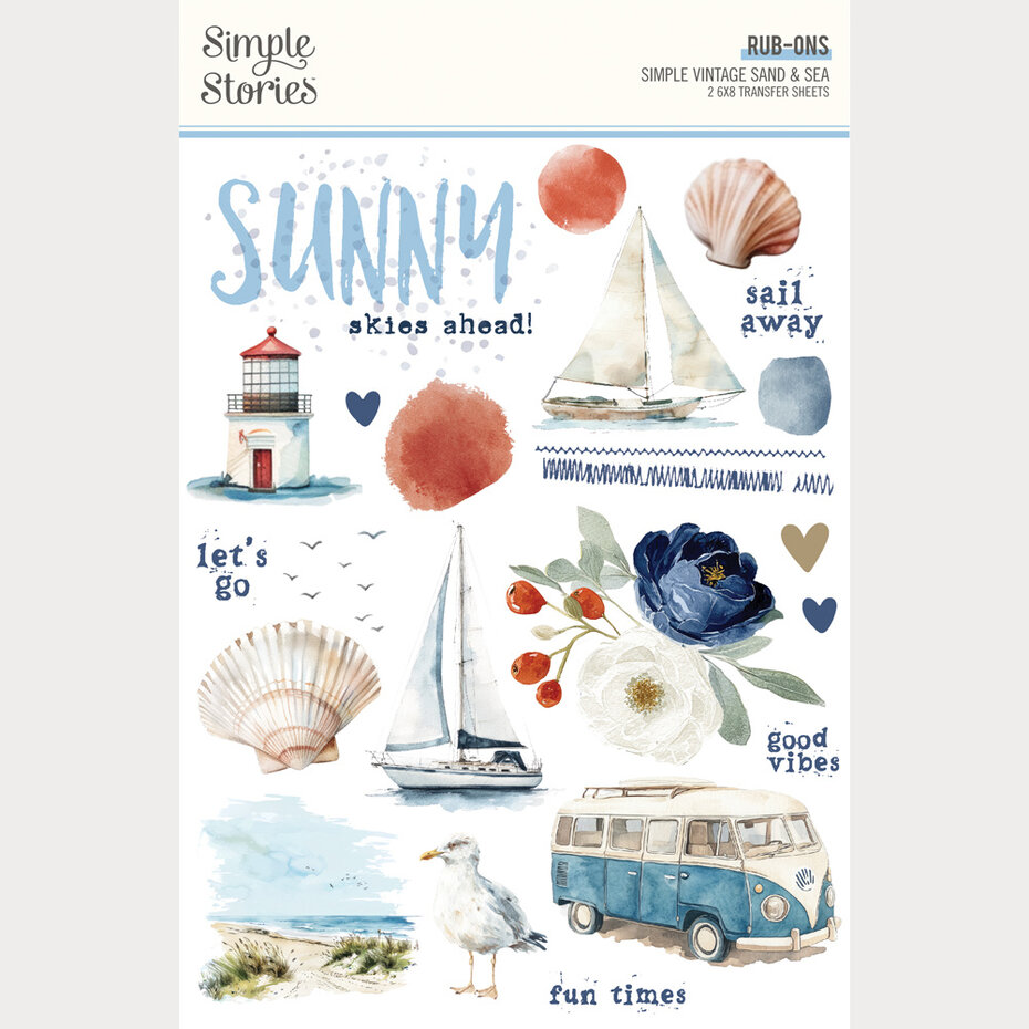 Simple Stories - Simple Vintage Sand & Sea Rub Ons