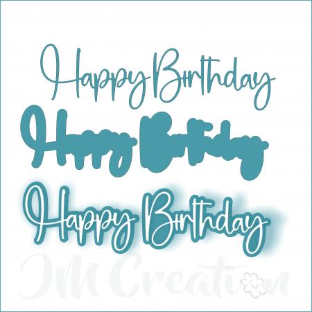 JM Creation - Happy Birthday groß - Stanzschablone