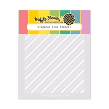 Waffle Flower - Diagonal Line Stencil Waffle Flower - Diagonal Line Stencil