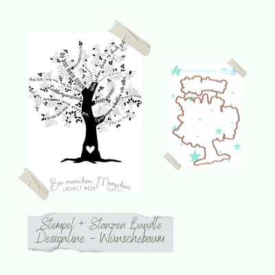 Creative Depot -  Bundle - Designline - Wünschebaum - Stempelset & Stanzen 