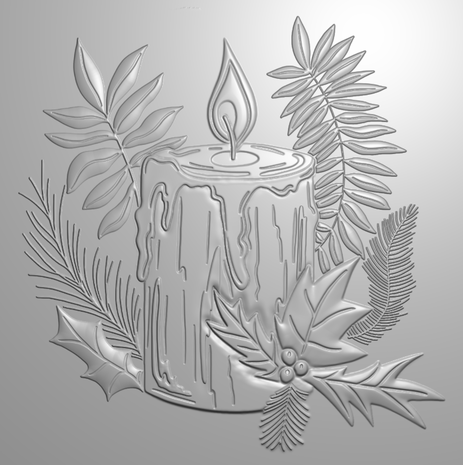 Christmas by Candlelight 3D Embossing Folder By Candlelight Christmas by Candlelight 3D Embossing Folder By Candlelight