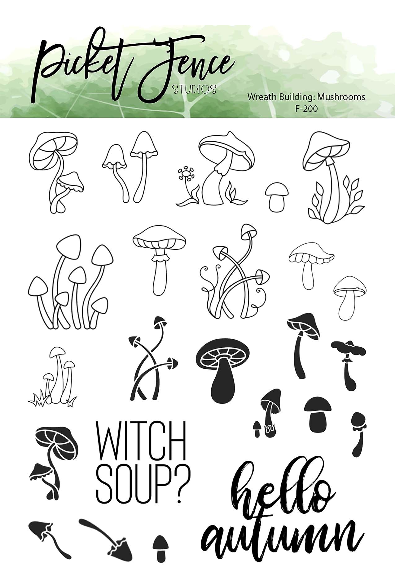 Picket Fence Studios - Wreath Building: Mushrooms Picket Fence Studios - Wreath Building: Mushrooms