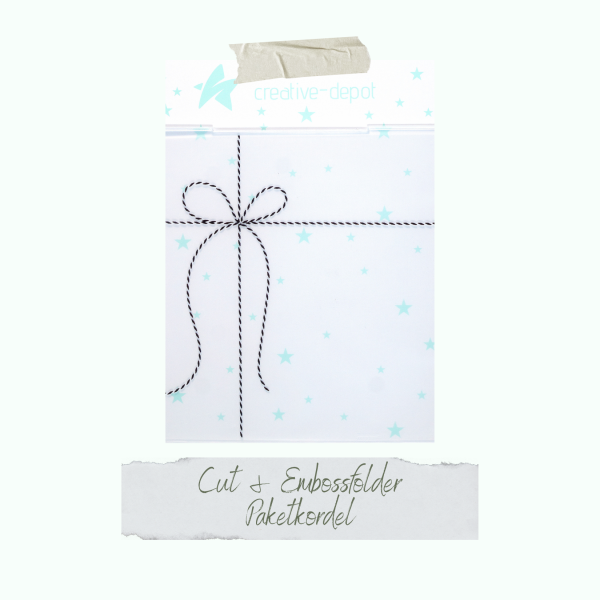 Creative Depot -   Prägefolder - Paketkordel - 15 x 15 cm