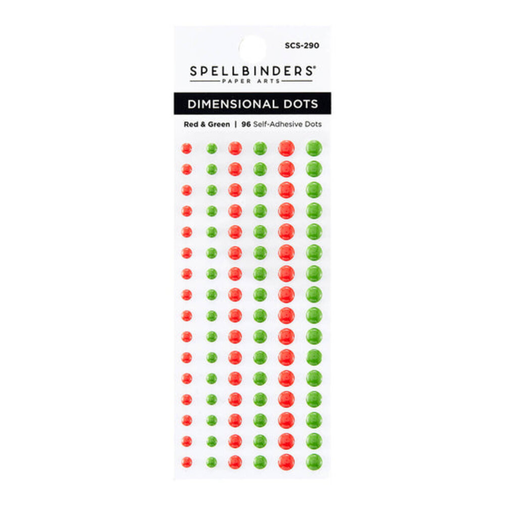Spellbinders - Dimensional Red & Green Enamel Dots (96pcs)