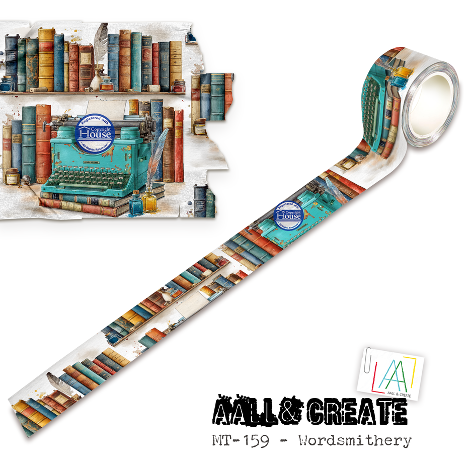 Craft Consortium - Story Ahead 25mm 10m Washi Tape Wordsmithery by Autour De Mwa & Co