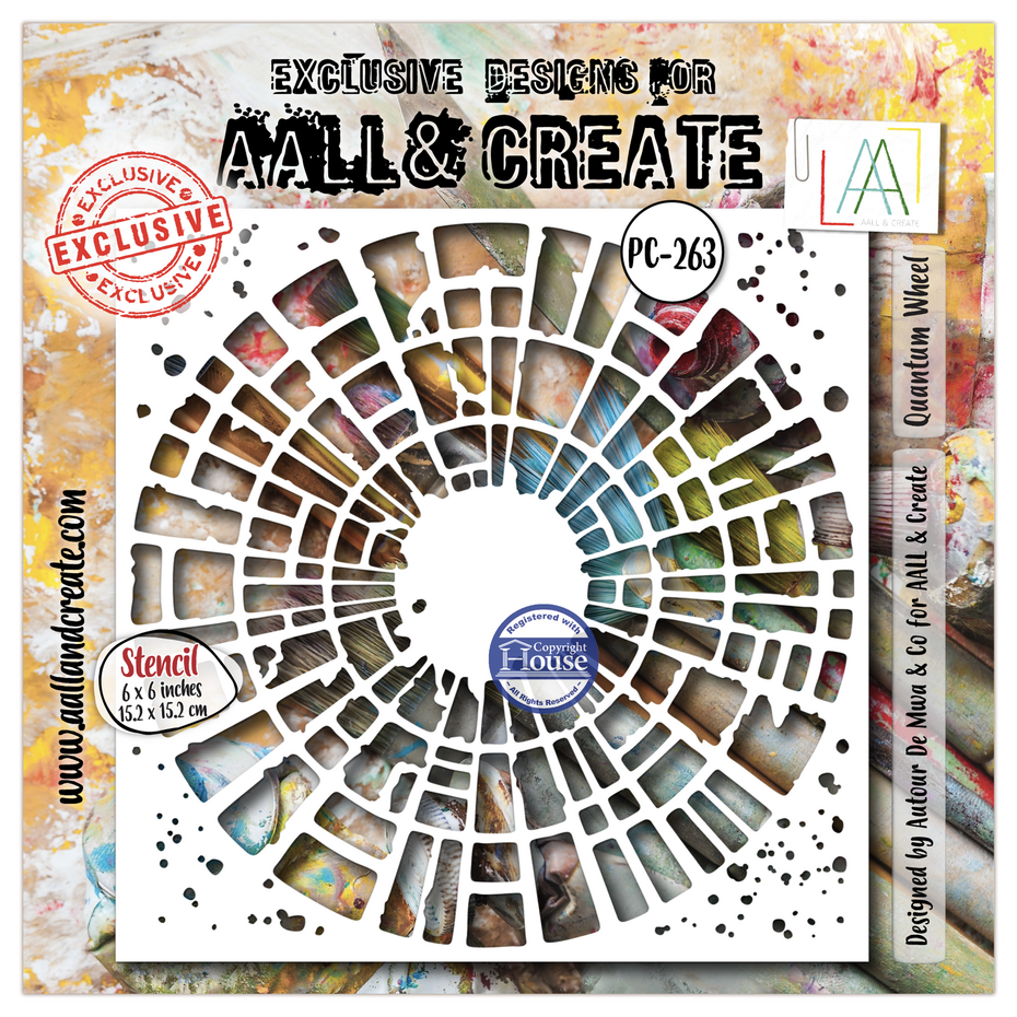 AALL & Create - Steamheart Field 6x6 Inch Stencil Bubble Field by Autour De Mwa & Co