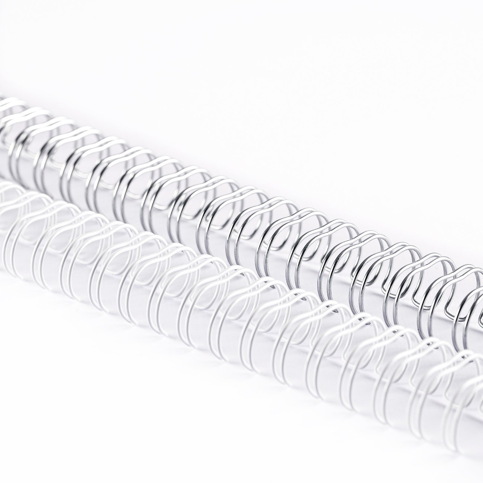 Vaessen Creative • Bind Easy Metall-Drahtbinderücken 13mm 3:1 Weiß & Silber 8St.
