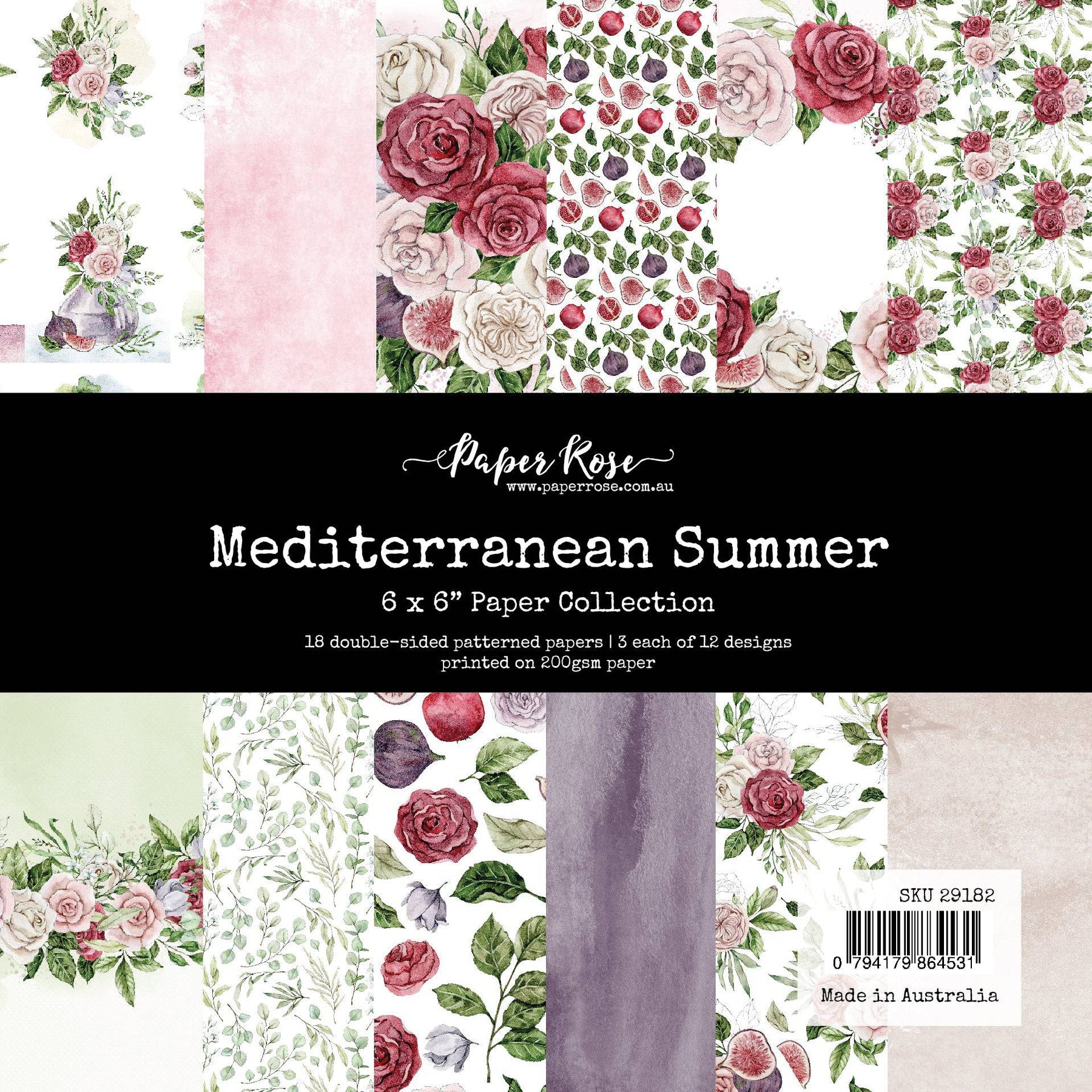 Paper Rose - Mediterranean Summer 6x6 Paper Collection Paper Rose - Mediterranean Summer 6x6 Paper Collection