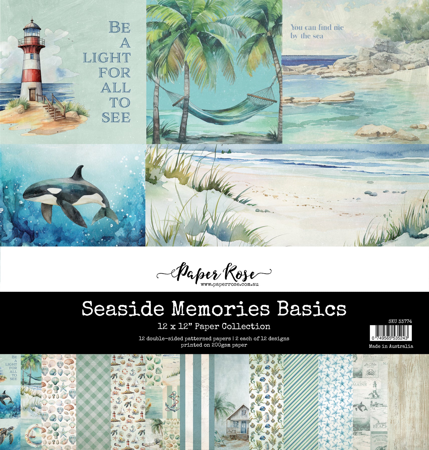 Paper Rose - Seaside Memories Basics 12x12 Paper Collection
