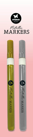 Studio Light - Metallic Markers Gold/Silver (2pc) Essentials Tools nr.12