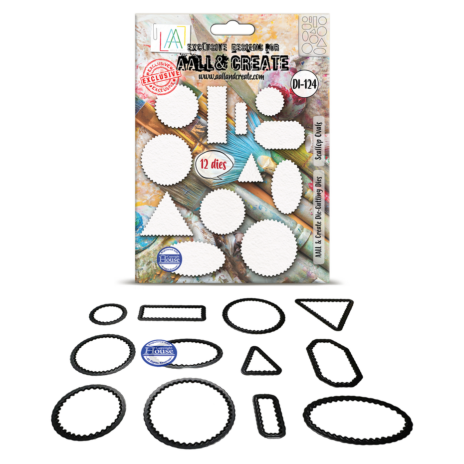 AALL & Create - Geary Cutouts Die-Cutting Die Set Scallop Ovals by Autour De Mwa & Co