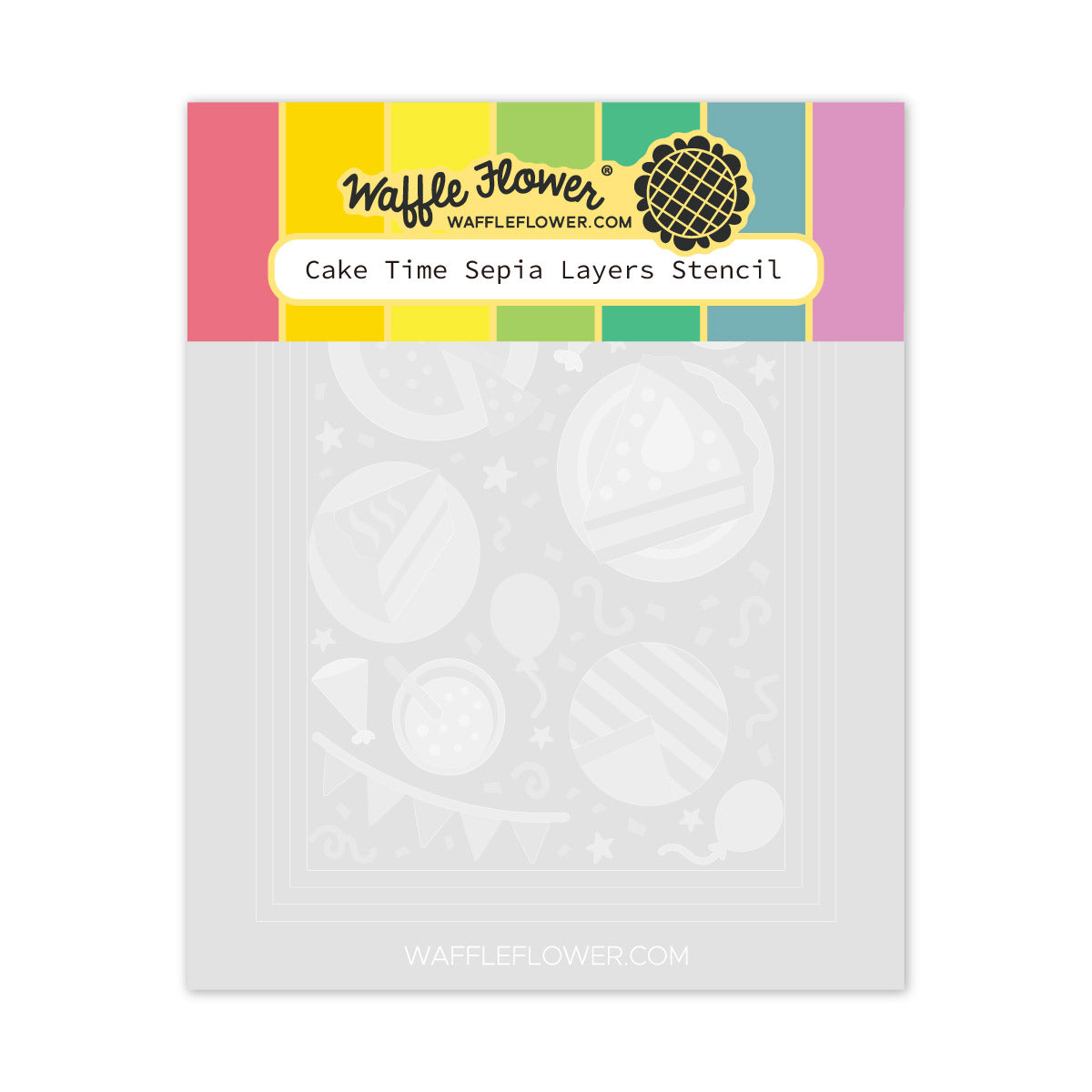Waffle Flower - Cake Time Sepia Layers Stencil Waffle Flower - Cake Time Sepia Layers Stencil