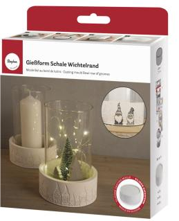 Silikon Gießform Schale Wichtelrand   Silikon Gießform Schale Wichtelrand