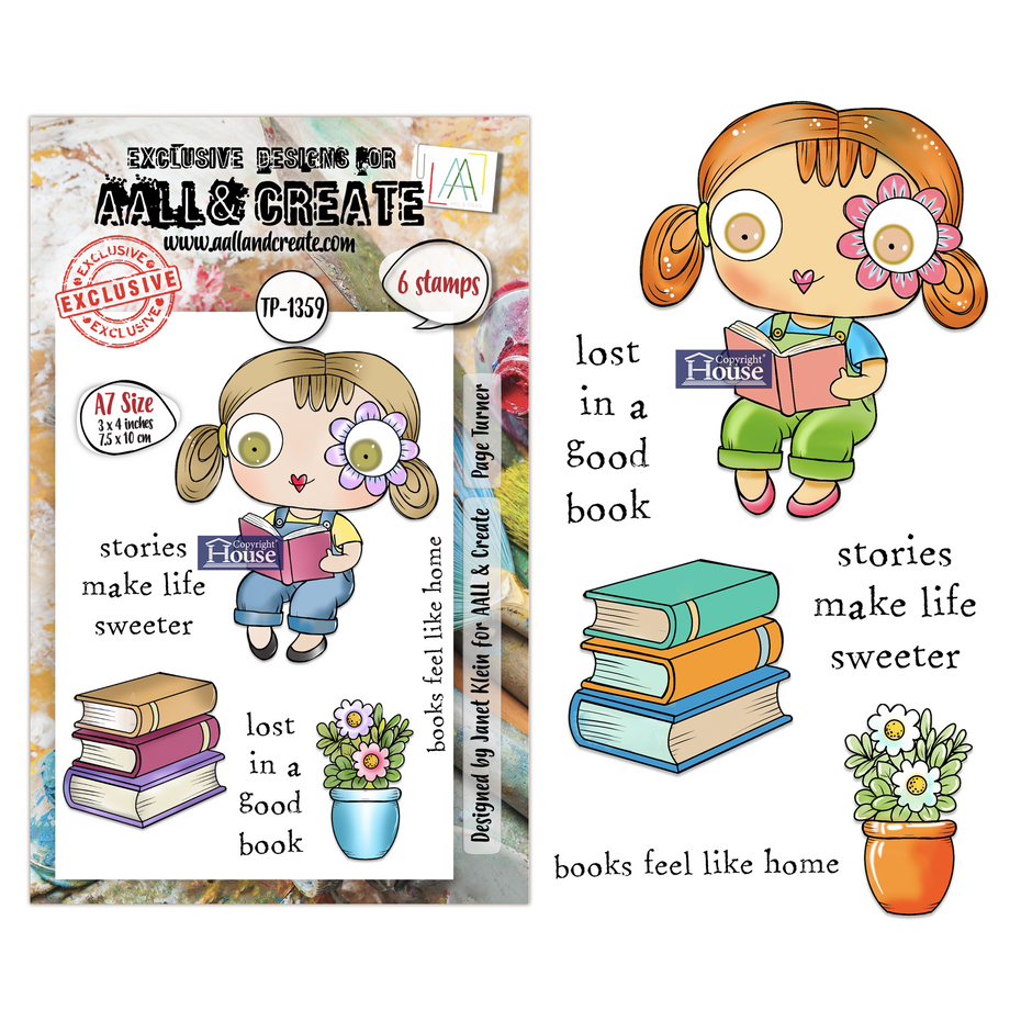 AALL & Create - Petals & Ink A7 Stamp Set Page Turner