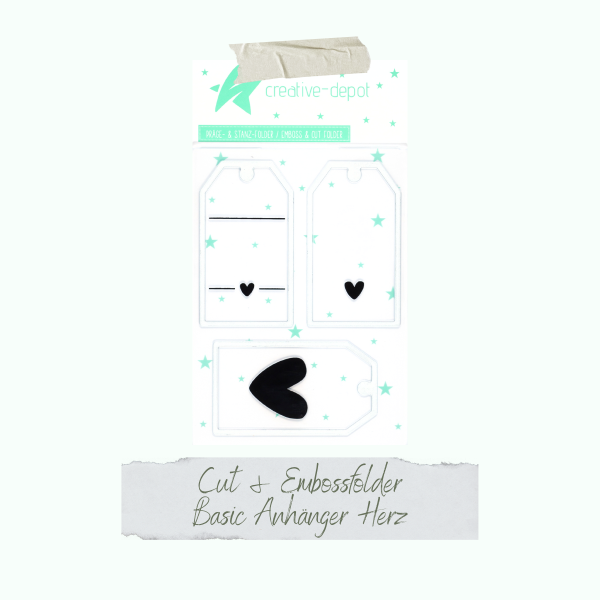 Creative Depot - Cut & Emboss Folder - Basic Anhänger Herz - 11 x 15,5 cm Creative Depot - Cut & Emboss Folder - Basic Anhänger Herz - 11 x 15,5 cm