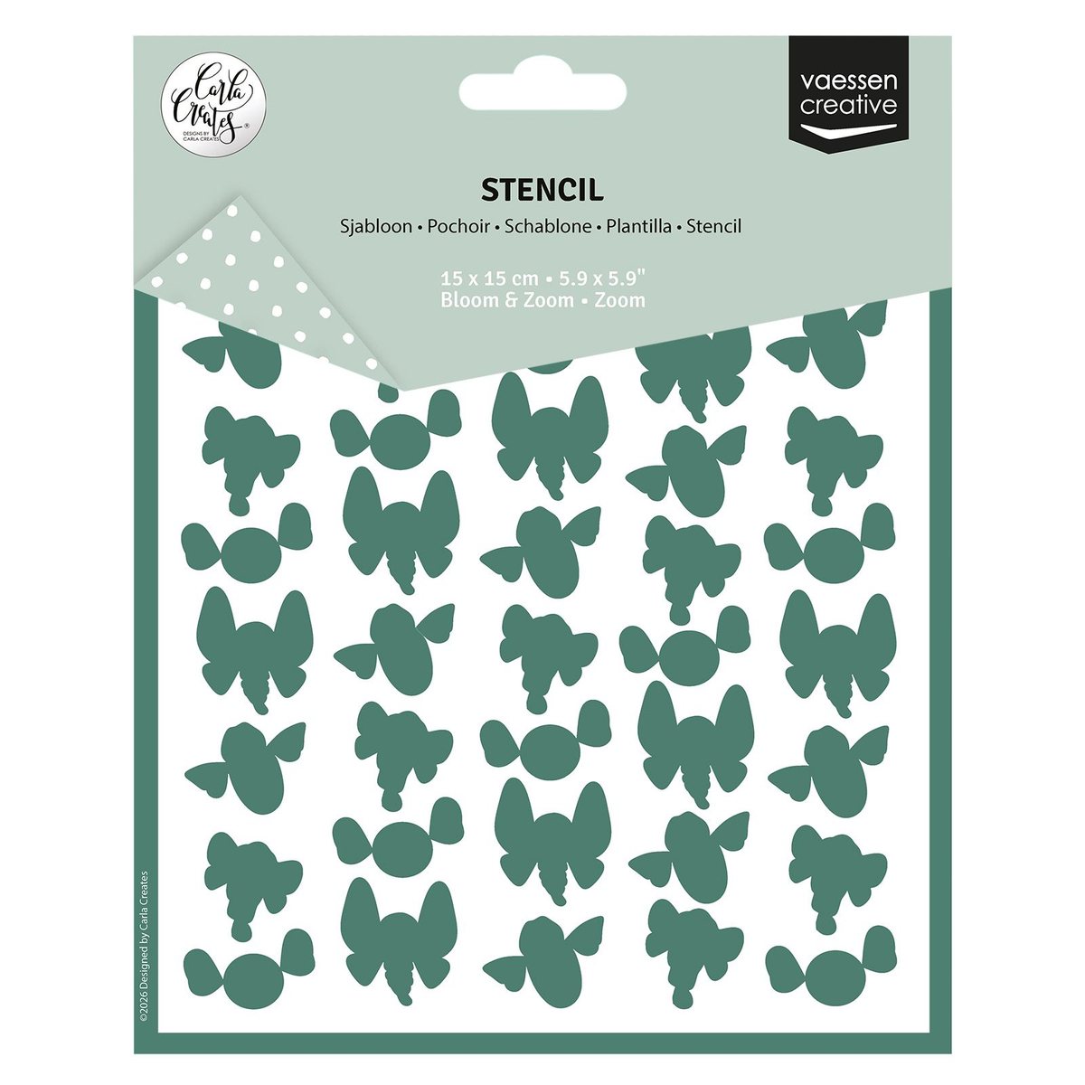 Vaessen Creative • Schablone by Carla Creates Zoom 15x15cm