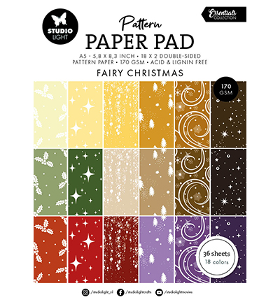 StudioLight-   Pattern Paper Pad Fairy Christmas Essentials nr.342
