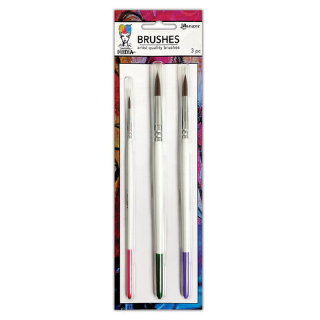 Ranger - Dina Wakley MEdia Soft Bristle Brush Set (#2, #8 & #12)  Ranger - Dina Wakley MEdia Soft Bristle Brush Set (#2, #8 & #12)