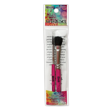 Dyan Reaveley Dylusions Dyamond Brush Set Faffer & Fluffer (2pcs) 