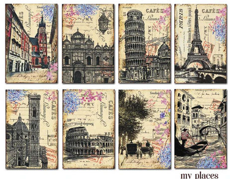 Decorer Mini Pad card size 24 pcs 7x10,6 cm Decorer My places