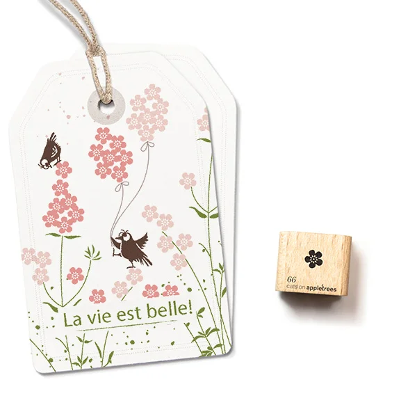 cats on appletrees - Ministempel Blüte 66