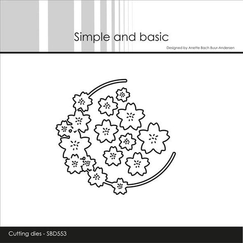 Simple and Basic die "Flower Wreath - Halfcircle"